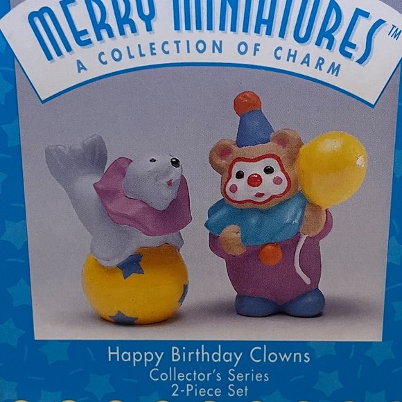 Happy Birthday Clowns - Set of 2 Merry Miniatures - Picture 2 of 3